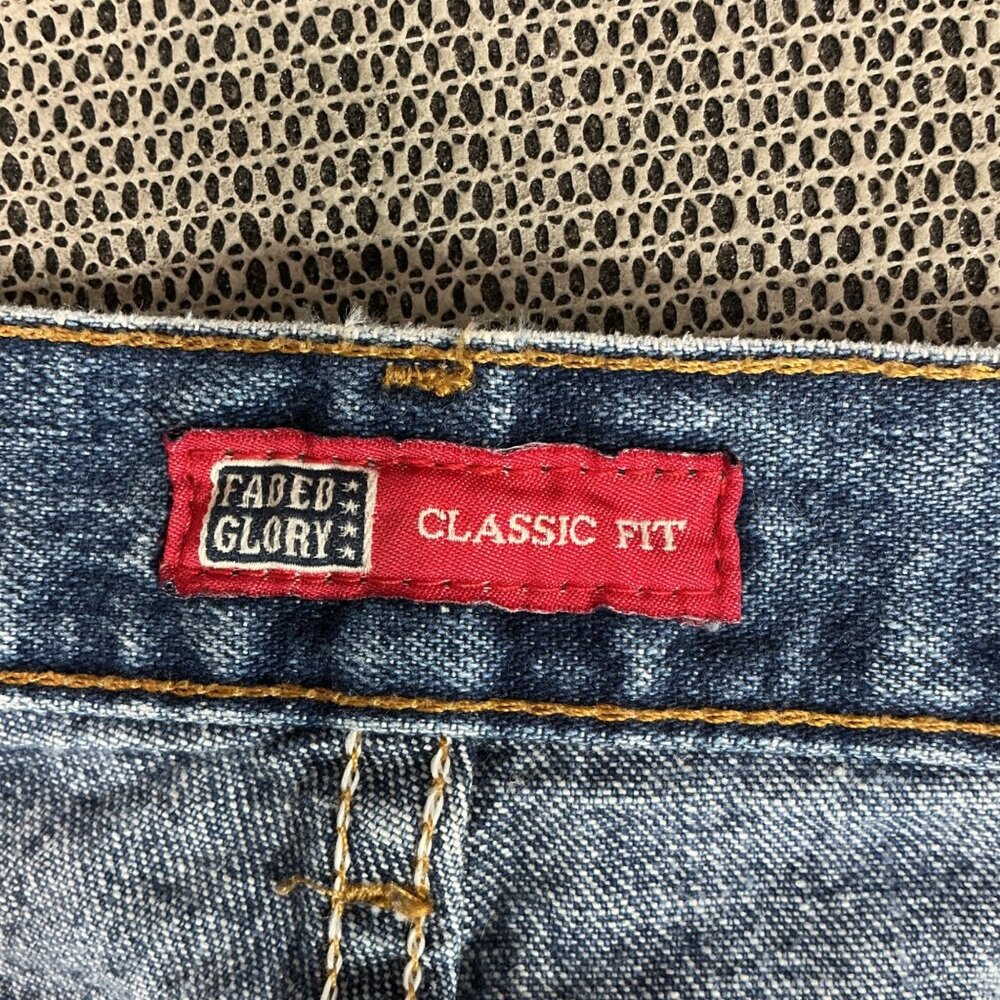Faded Glory Womens Plus Size 18W Avg Blue Classic Fit Dark Stonewash Denim Jeans - Picture 3 of 10